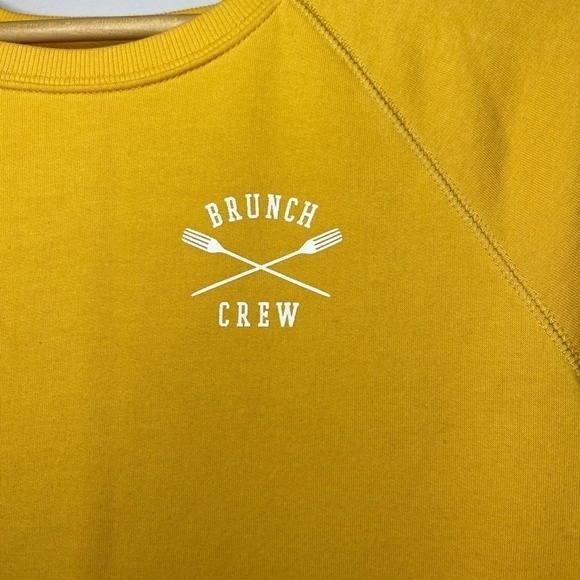 Old Navy 'Brunch Crew' Yellow Sweatshirt - Picture 3 of 7